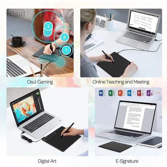 GAOMON S620 Digital Graphics Drawing Tablet • Battery-Free Pen (Pressure 8192) - Picture 7 of 10